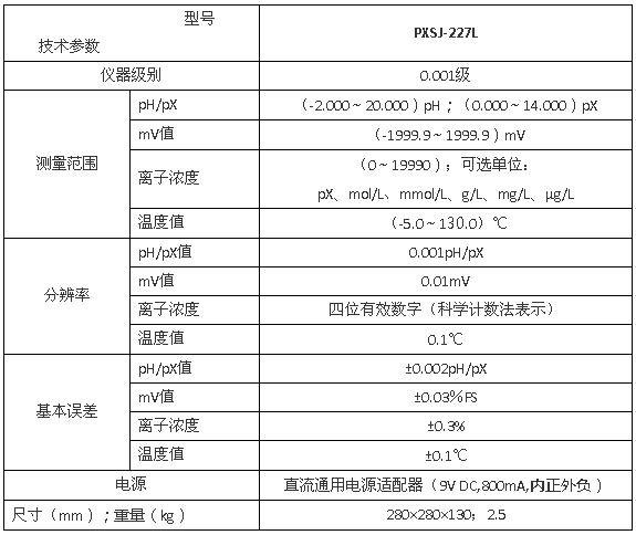 上海雷磁PXSJ-227L型离子计